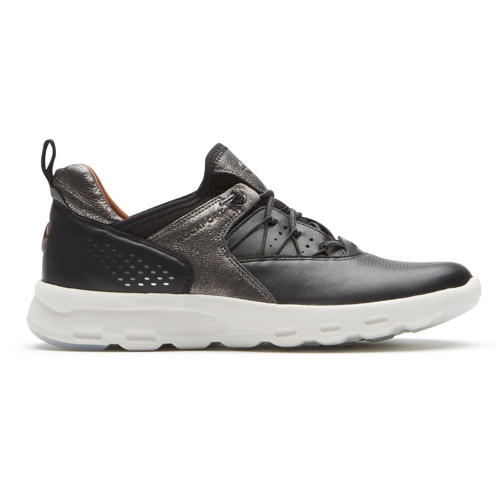 Rockport Womens Sneakers Black - Walk Bungee - UK 264-PLYJXB